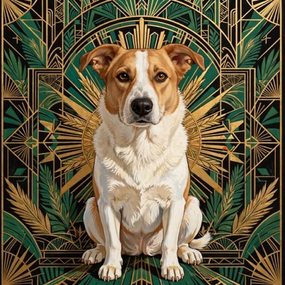 Art Deco style portrait example