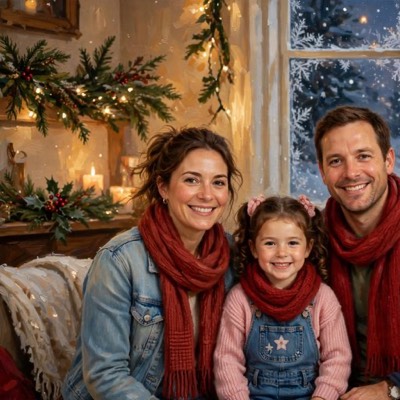 Family portrait in the Holiday style