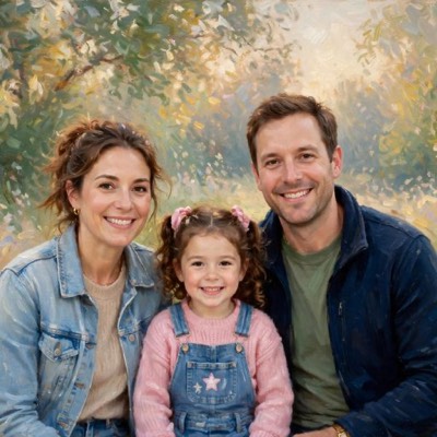 Impressionist style portrait example