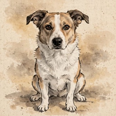 Ink Wash style portrait example