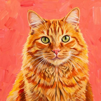 Cat portrait in the Modern Color style