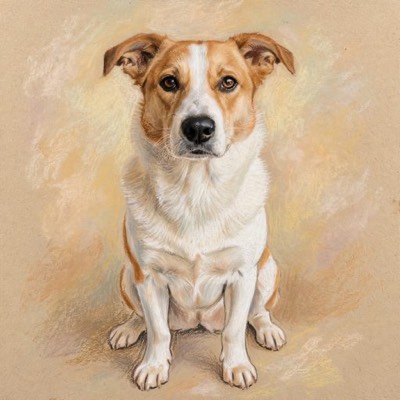 Dog portrait in the Pastel style