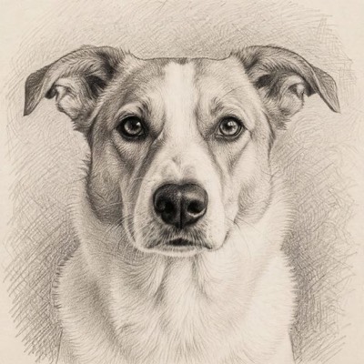 Graphite style portrait example