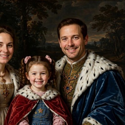 Family portrait in the Royal style