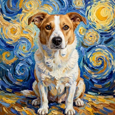 Starry Night style portrait example